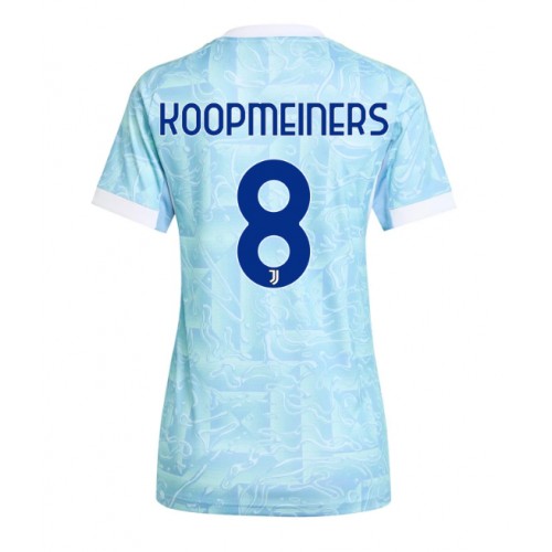 Stroje piłkarskie Juventus Teun Koopmeiners #8 Koszulka Wyjazdowej dla damskie 2025-26 Krótki Rękaw